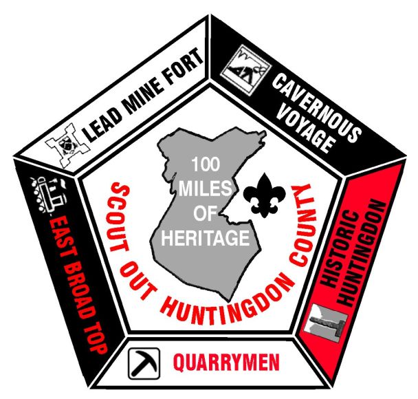 Scout Out Huntingdon County heritage trail award patch